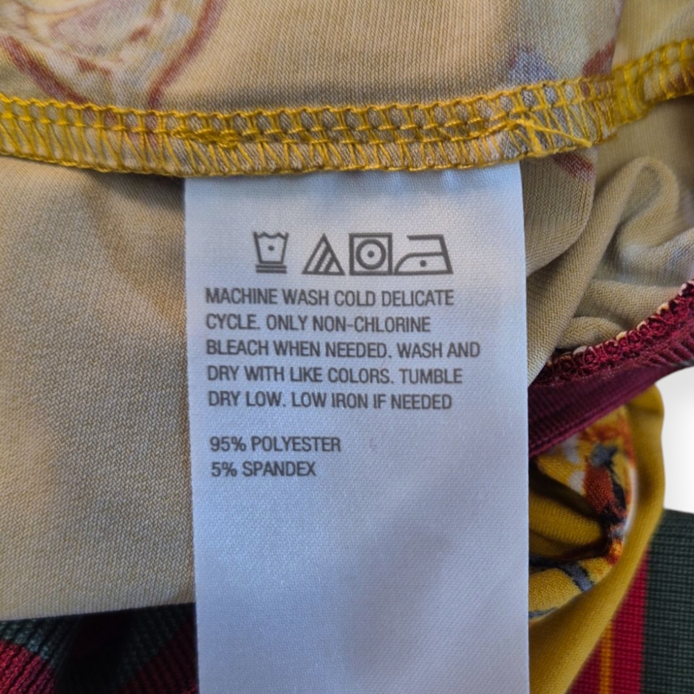 IMAN Yellow and Red Relaxed Blouse - Picture 6 of 7
